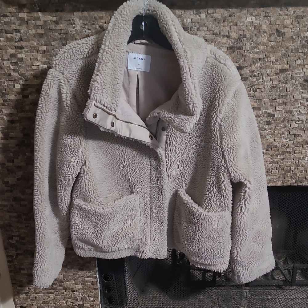 Women's Beige Sherpa Jacket